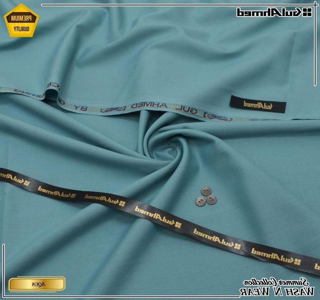Men's Wash & Wear Plain Suit Aqua summer